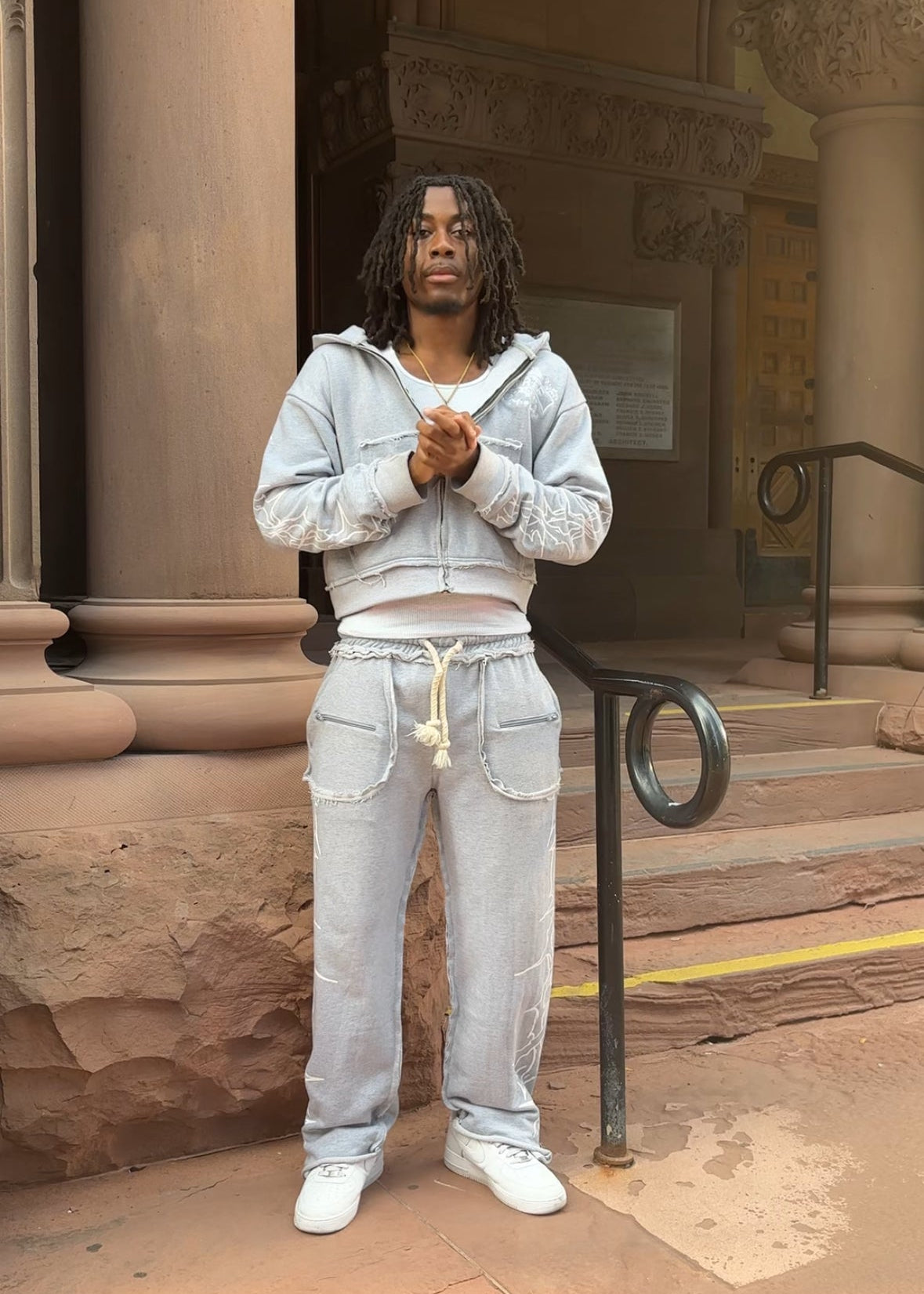 Grey 'Royal' Flared Sweatsuit