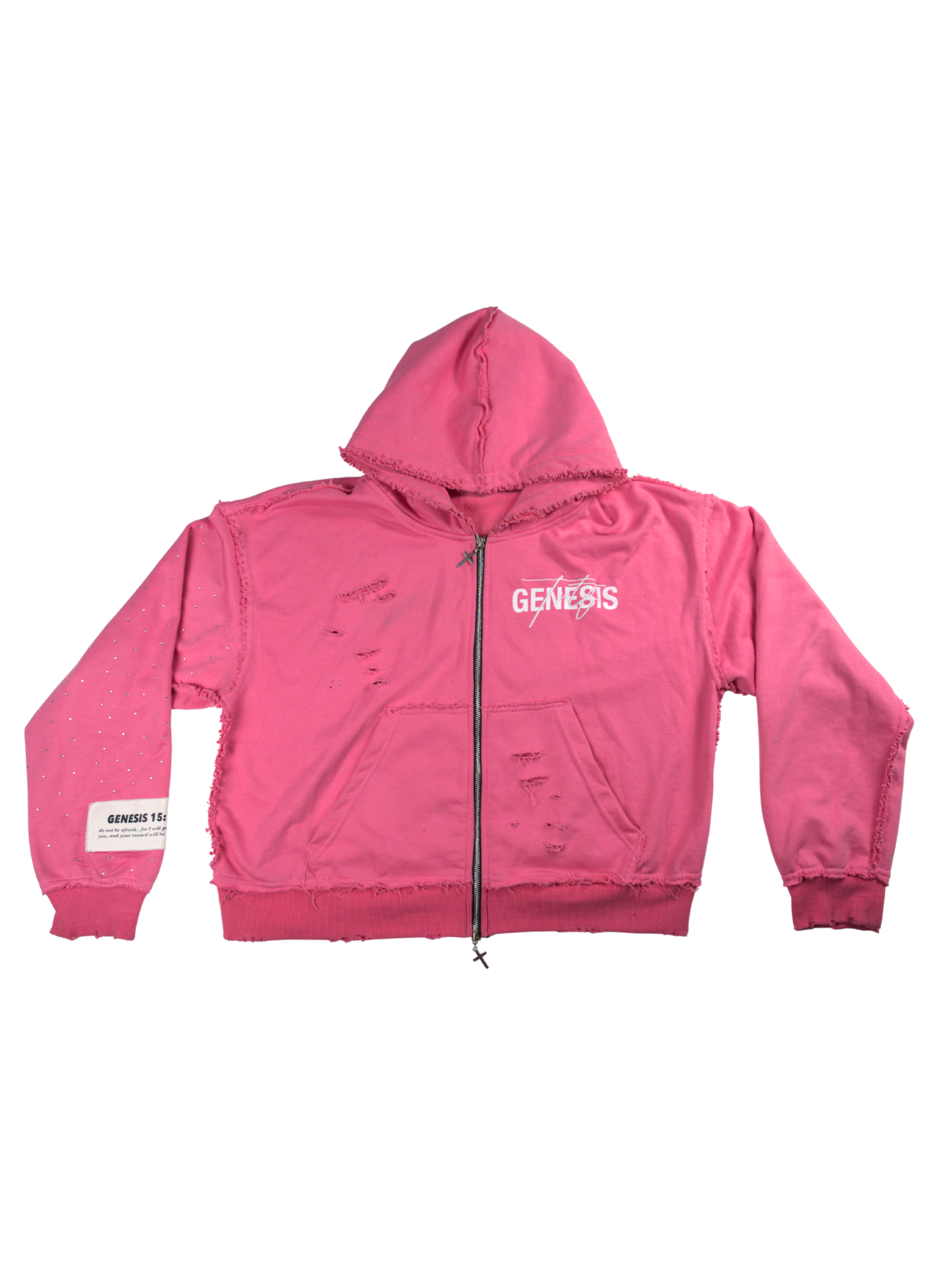 Rosé Gemstone Zip Up