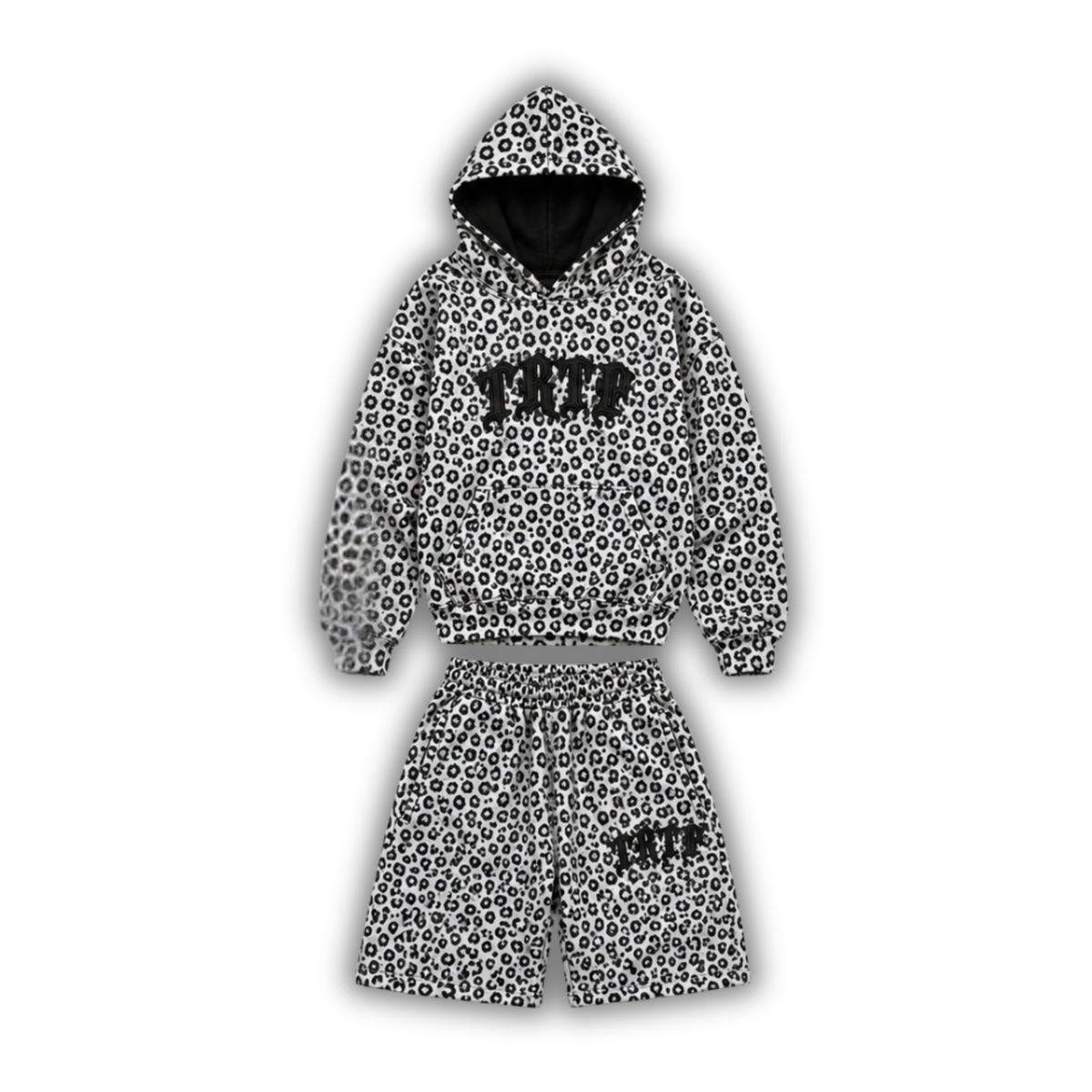 Reversible Snow Leopard Shorts Set